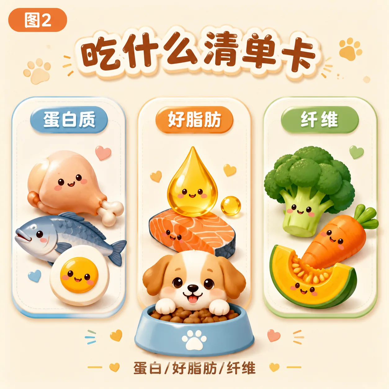 吃什么清单:蛋白/好脂肪/纤维
